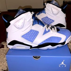 Brand New Jordan 6 UNC University Blue White Black sz 9.5